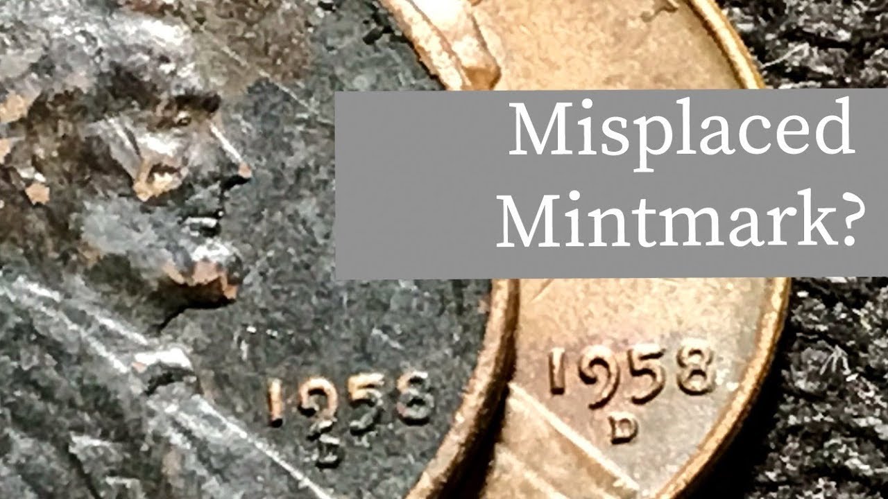 Misplaced Mintmark Wheat Cent Error? Coin Roll Hunting A Box Of Pennies!