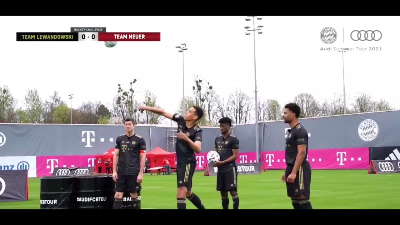 Fcb Bucket Challenge Jamal Musiala ,,Wirft den Ball
