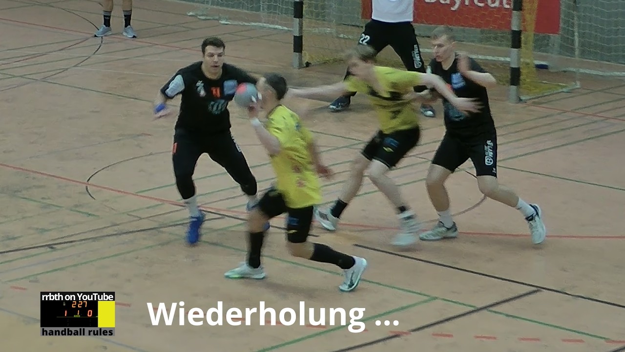 Handballregeln: Schritte (?) und Ausführungsort des Freiwurfs