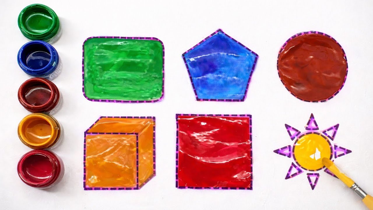 Learn Shapes and Colors for Kids |Fun Painting Shapes Learning for Toddlers |Kids Learn Toons & Play