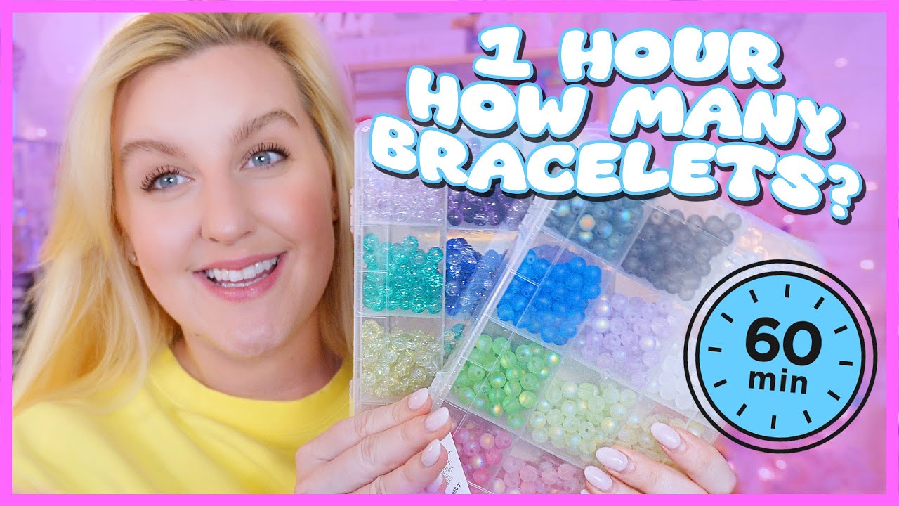 making glass beaded bracelets for 1 hour straight!! ✨real time bracelet making✨