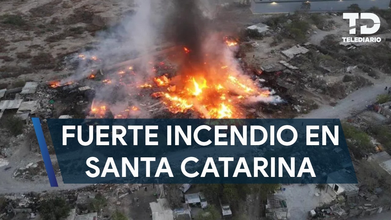 Se incendia terreno cerca del arroyo El Obispo en Santa Catarina y provoca movilización