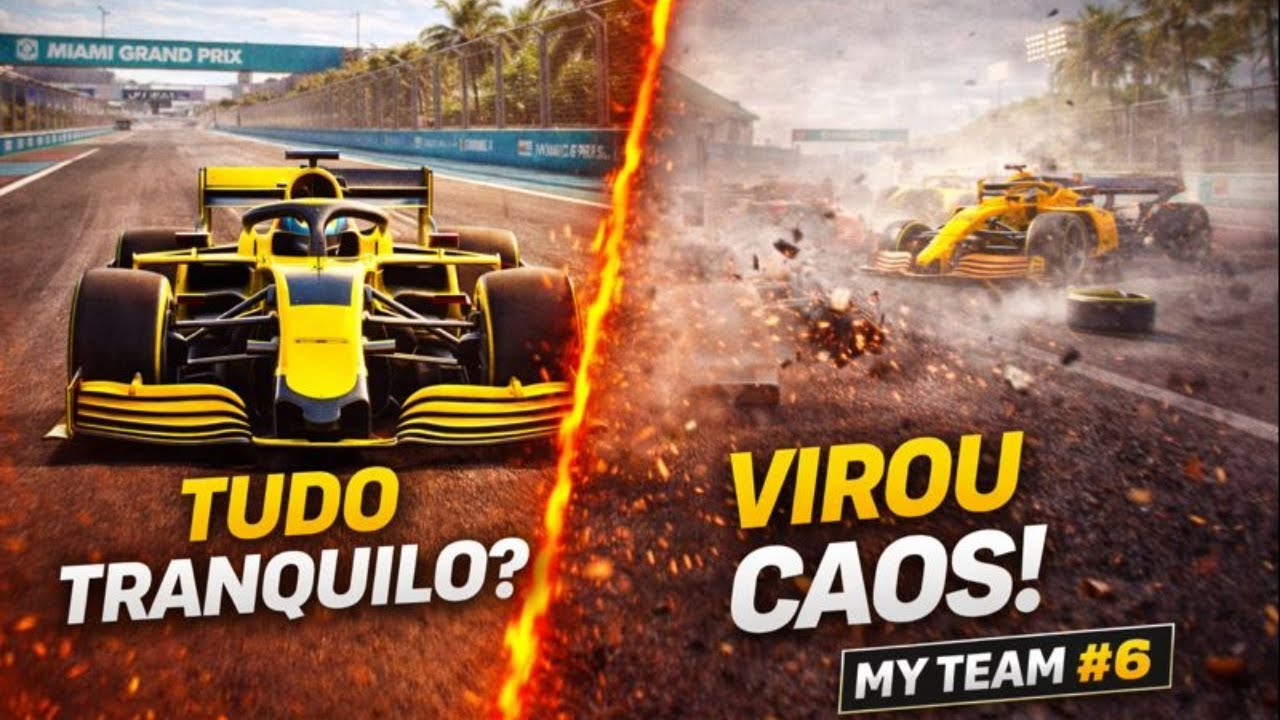 Monoposto: My Team #6 miami - Corrida Tranquila… Até Virar Confusão? 😱