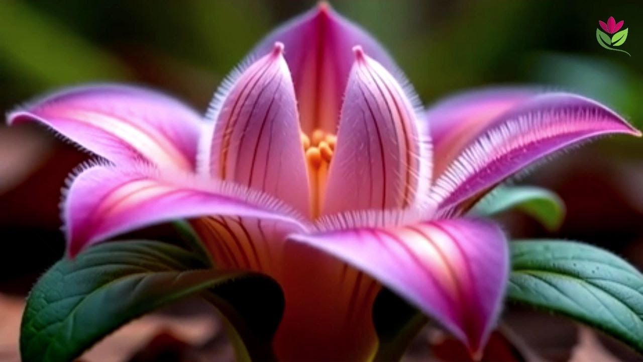 Beautiful heavenly flowers are blooming in the silent forest.