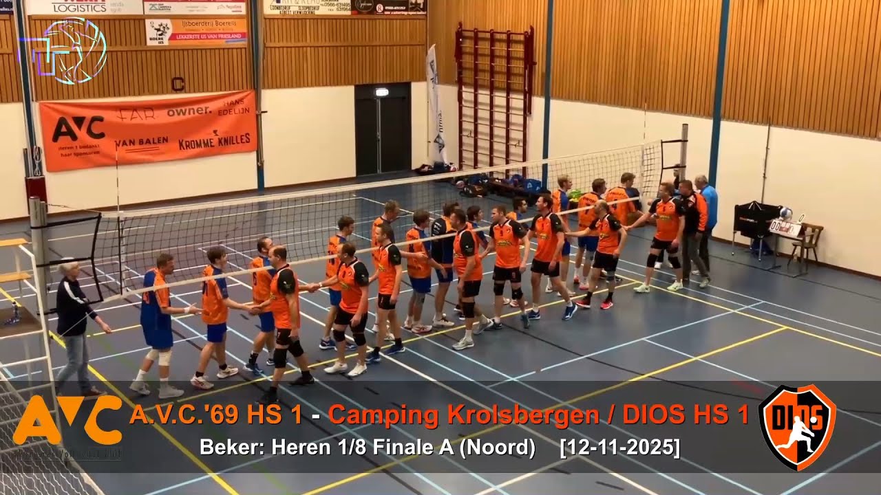 Volleybal Beker Heren 1/8 Finale A: A.V.C.'69 H1 - Camping Krolsbergen / DIOS H1 [12-11-2025]