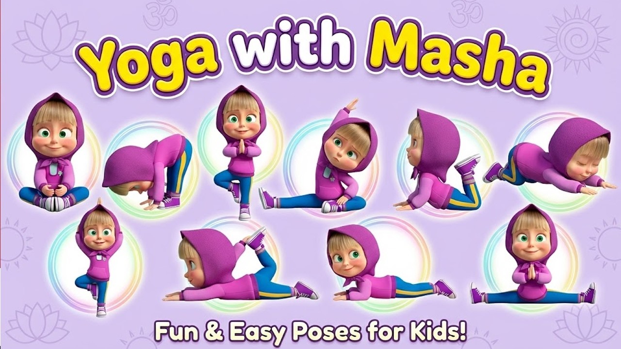 Grow Tall with Masha| Stretching Workout | Yoga For Height | Flexibility For Kids | Yoga Health