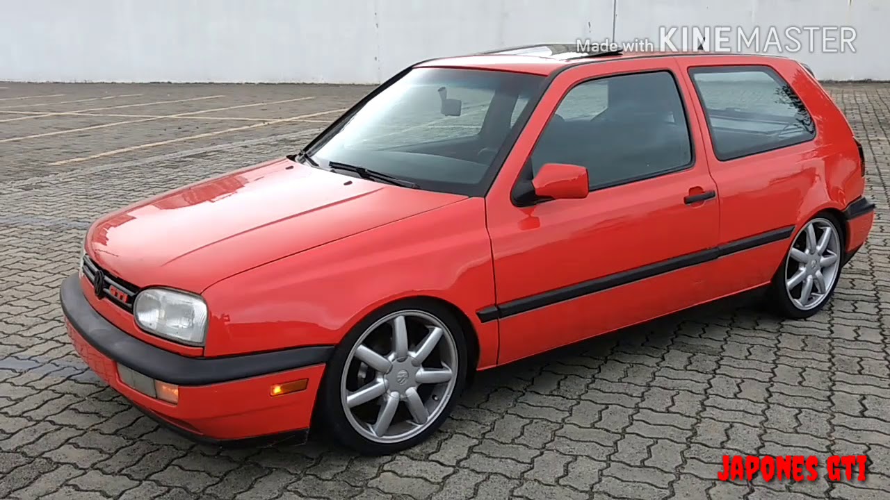 Meu golf mk3 - golf GTI 1994 vermelho/ rodas Berlim perfil 195/40R17 suspensão fixa | Japones GTI
