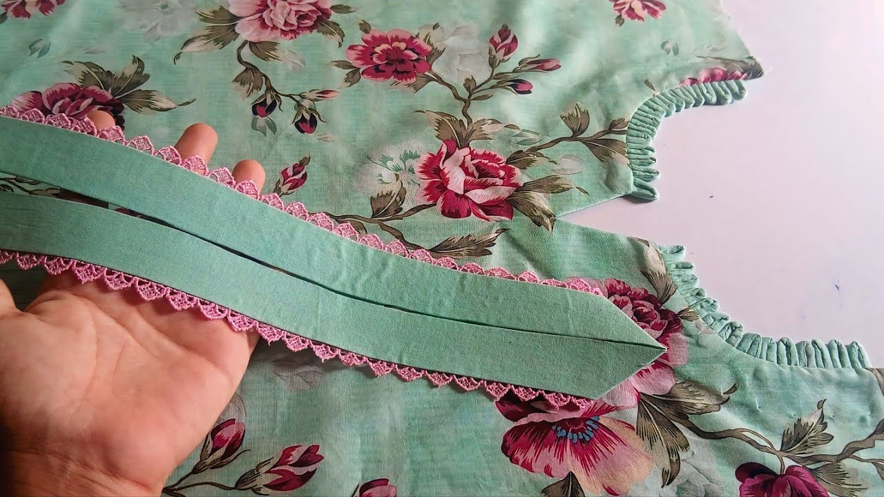 Latest neck design cutting and stitching 💝Dori neck design 💖New neck design with lace