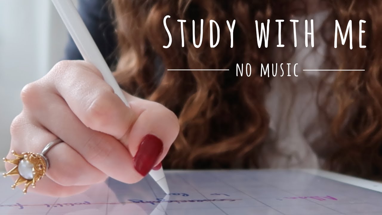 STUDY WITH ME | 50 MINUTES | REAL TIME | NO MUSIC