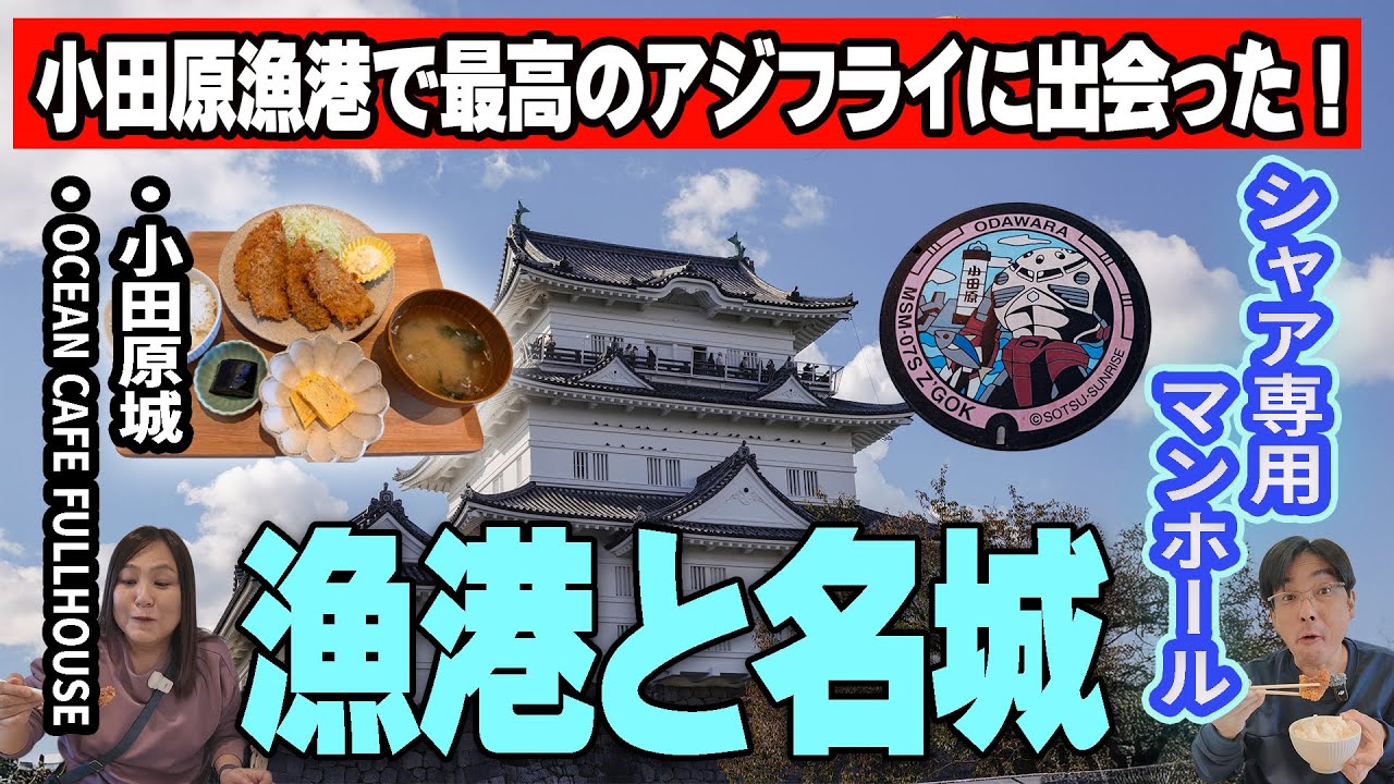 アラフィフ夫婦と３わんでゆく小田原・足柄車中泊旅！～戦国時代の名城「小田原城」を探訪！小田原漁港で絶品アジフライに出会った！！
