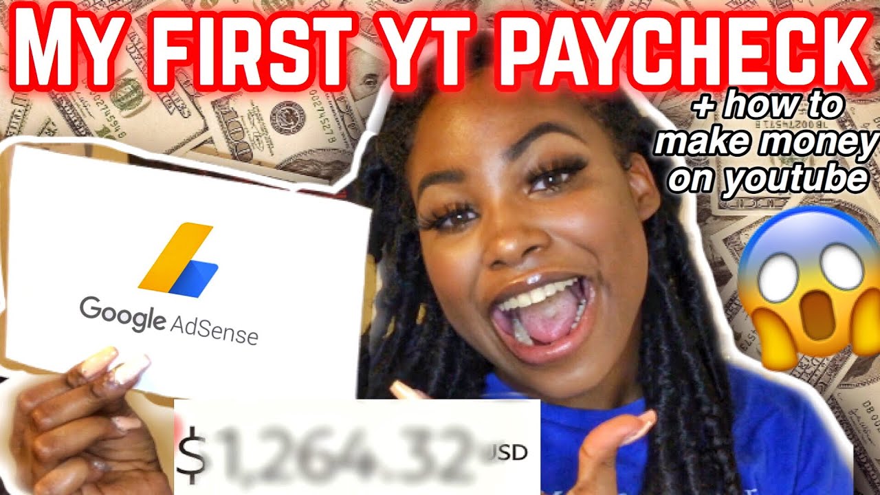 MY FIRST YOUTUBE PAYCHECK: YouTube Monetization, Google AdSense, Review Process EXPLAINED