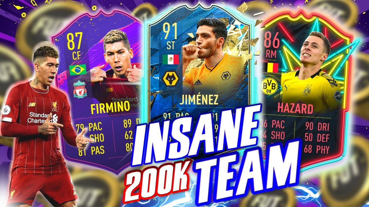 BEST POSSIBLE 200K TEAM FIFA 20 w/ TOTS JIMENEZ!!! | 200K SQUAD BUILDER FIFA 20