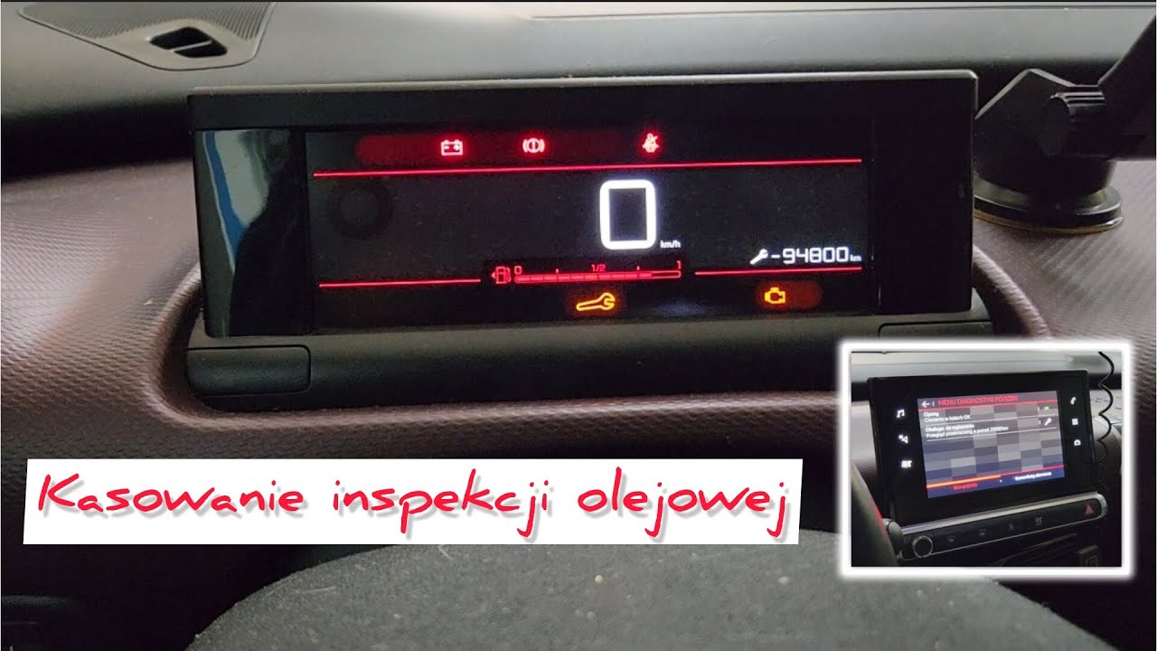Kasowanie inspekcji olejowej Citro&euml;n C4 Cactus 2014 - 2020r