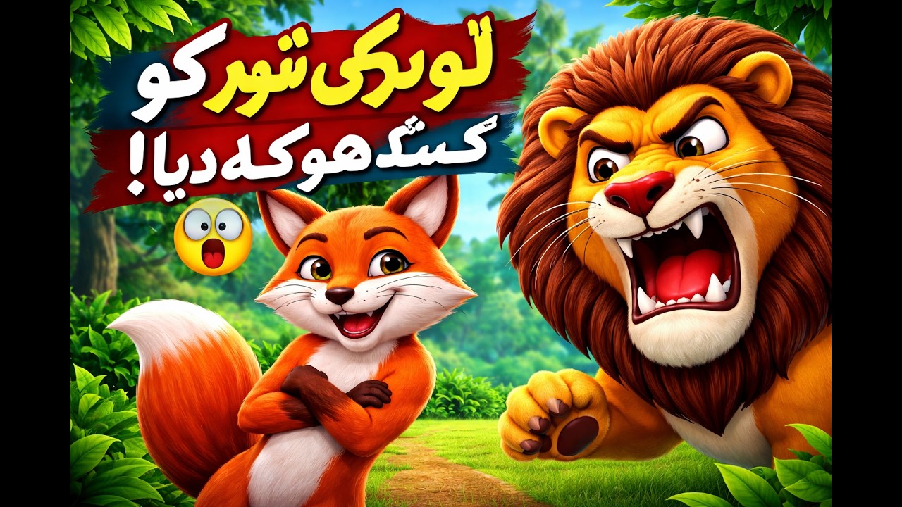 چالاک لومڑی اور بیوقوف شیر |Urdu moral story|story new 2026