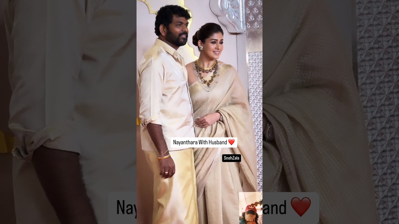 Nayanthara with her Husband Vignesh Sivan spotted at a function dressed in Indian traditional