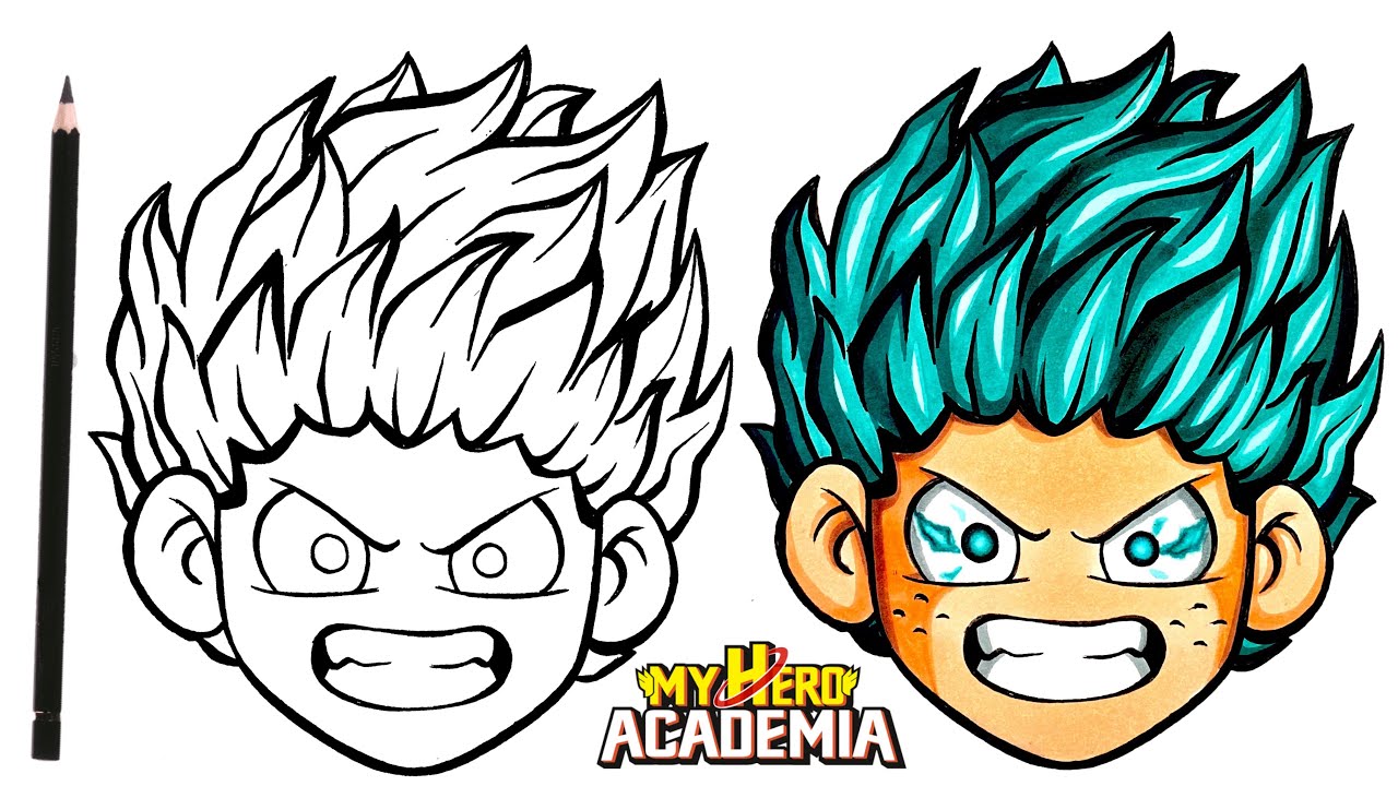 COMMENT DESSINER DEKU 100% ! MY HERO ACADEMIA