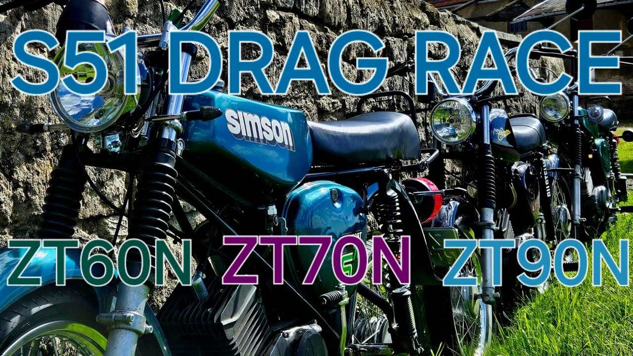 Simson S51 Drag-Race | 0 - 110km/h | 1/4 Meile | ZT Tuning ZT60N vs. ZT70N vs. ZT90N