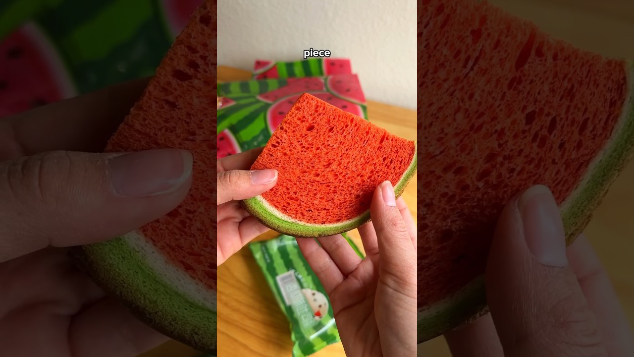 Trying the Viral Watermelon Toast 🍉🍞 #watermelon #viralfood #snack