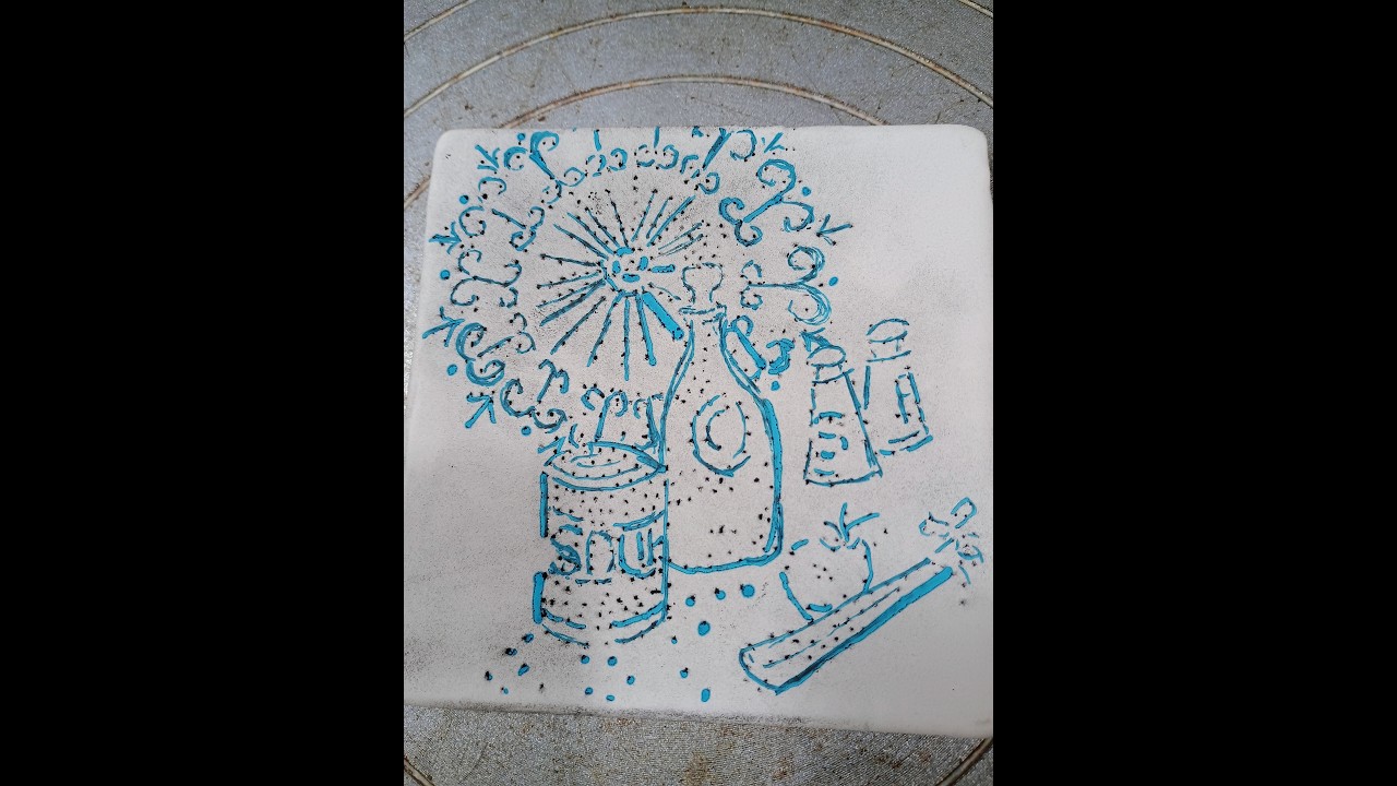 Painting and Firing tiles