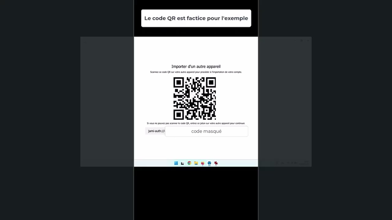 Exporter un compte jami d'un appareil vers un autre (exemple d'un iPhone vers jami sur Windows 11)