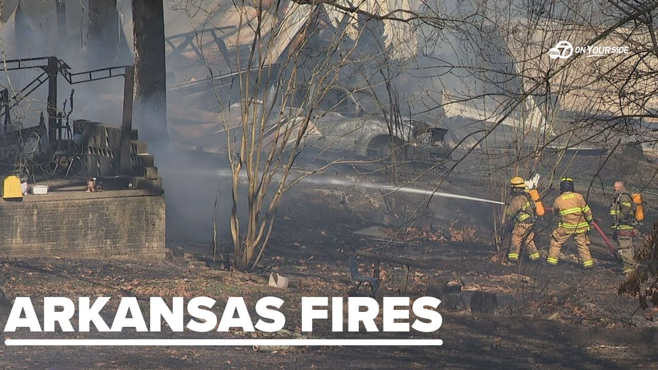 Wildfires break out across Arkansas