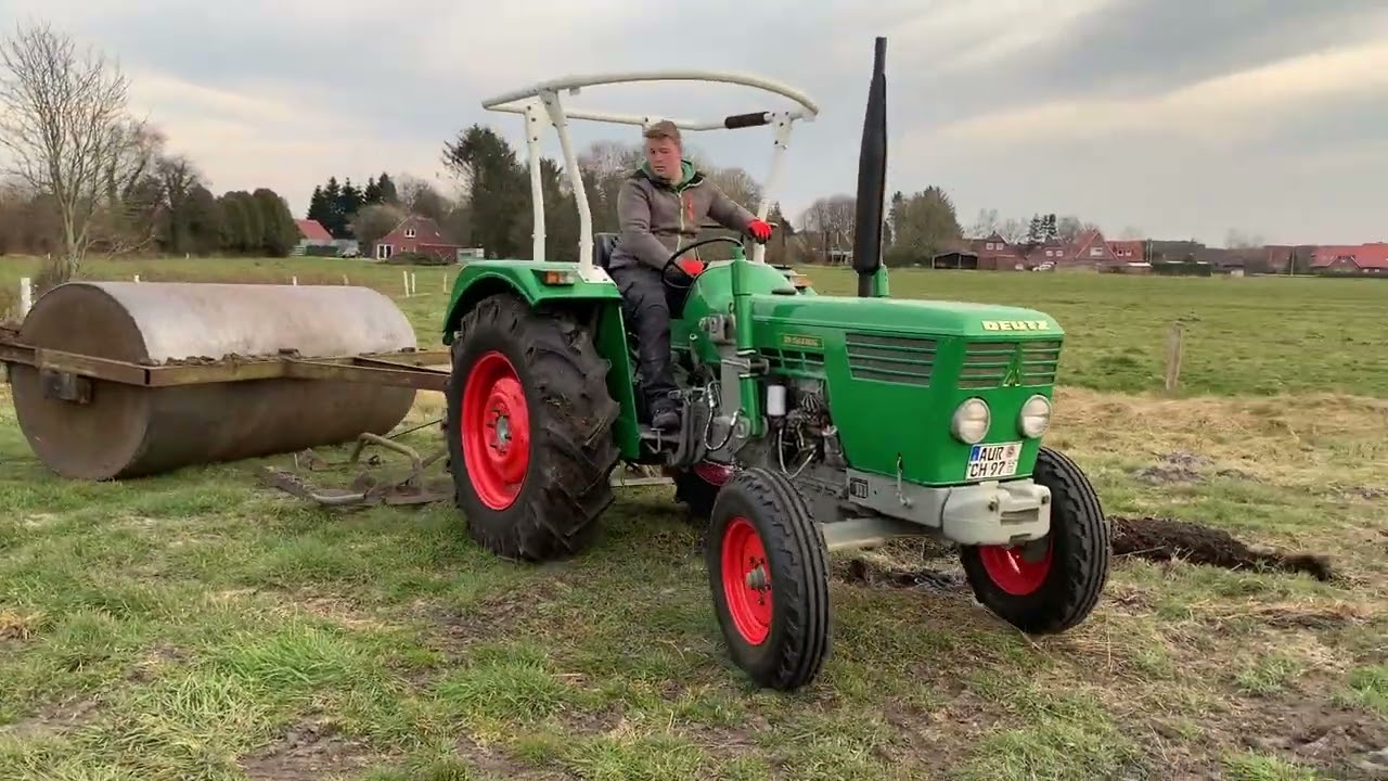 Deutz D 5006 und Deutz D 4506 I Pflügen I Walzen
