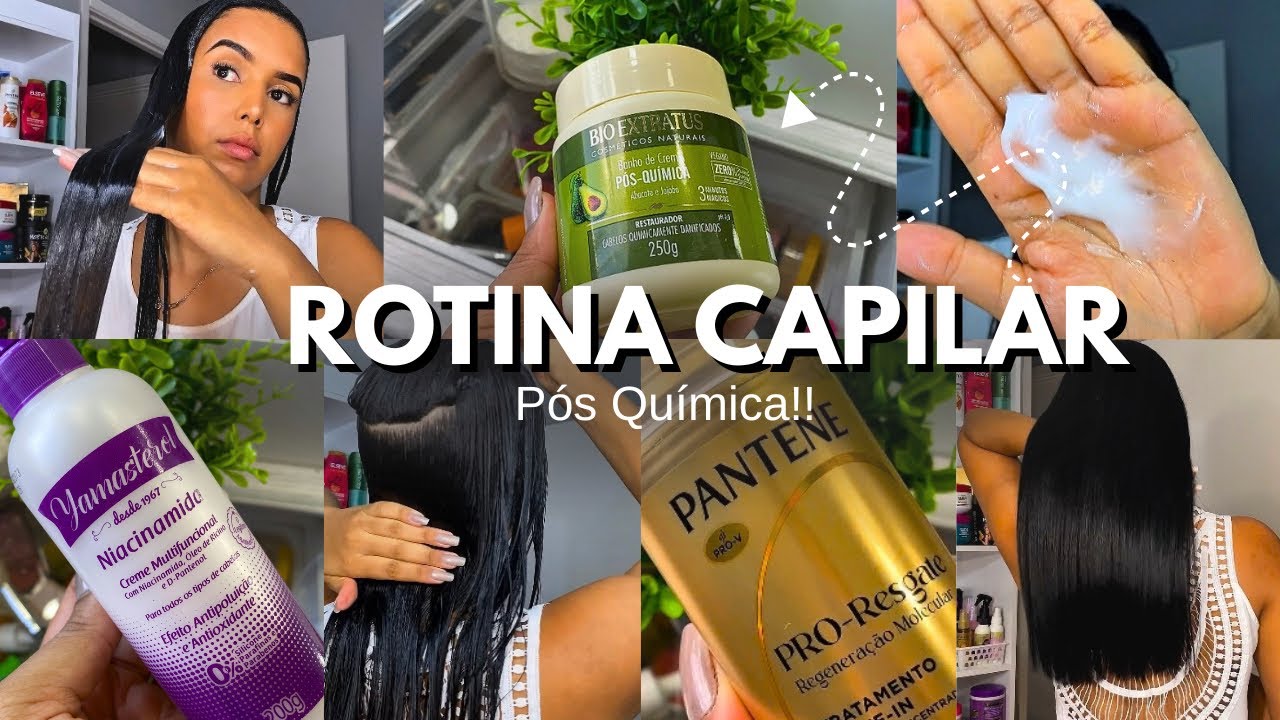 ROTINA CAPILAR PÓS QUÍMICA | Como meu cabelo ficou depois do alisamento | Cabelo Crespo Alisado.