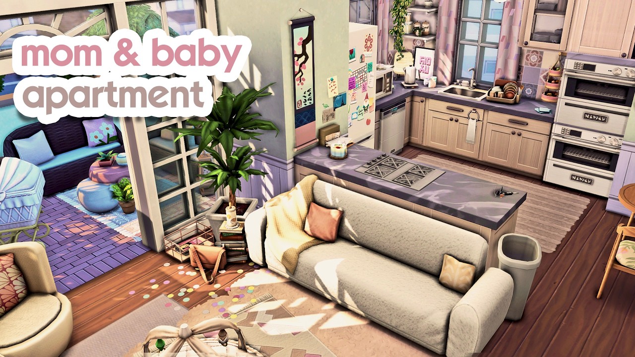 Квартира для одиноких и беременных | Быстрое строительство в The Sims 4