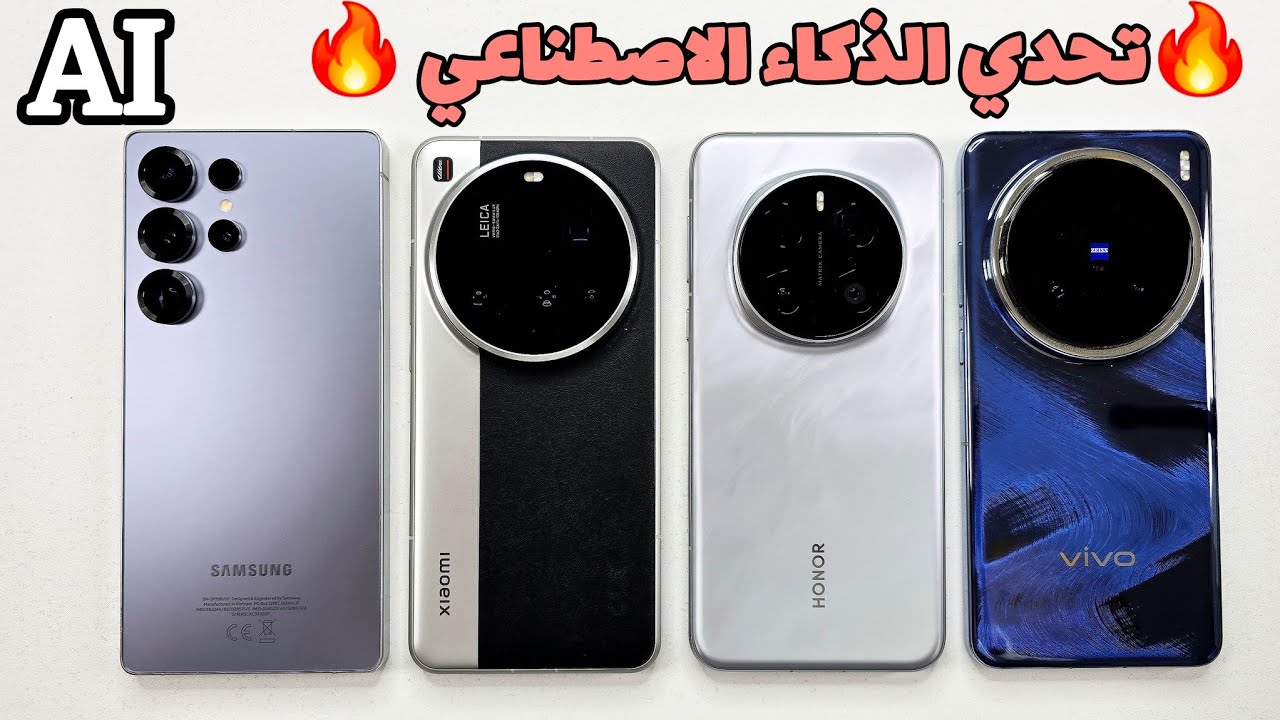 مقارنة الذكاء الاصطناعي 🚀 Vivo X200 Pro / Honor Magic 7 Pro / Xiaomi 15Ultra / S25 Ultra