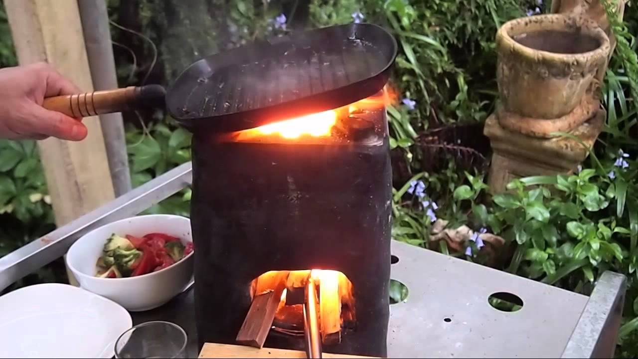 Unity rocket stove cooking - Prepper, developing world or off grid its a low smoke wood stove