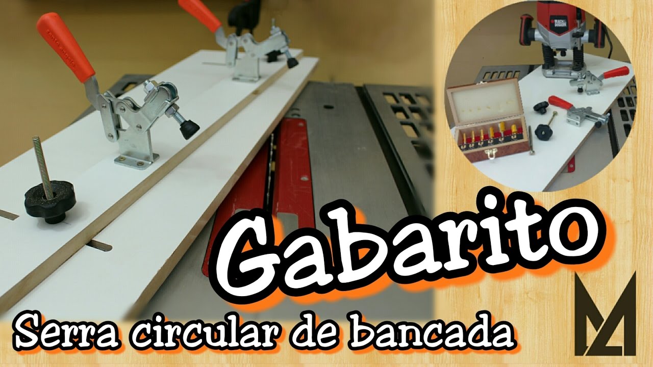 Gabarito para corte longitudinal na serra circular de bancada - Marcenaria Amadora