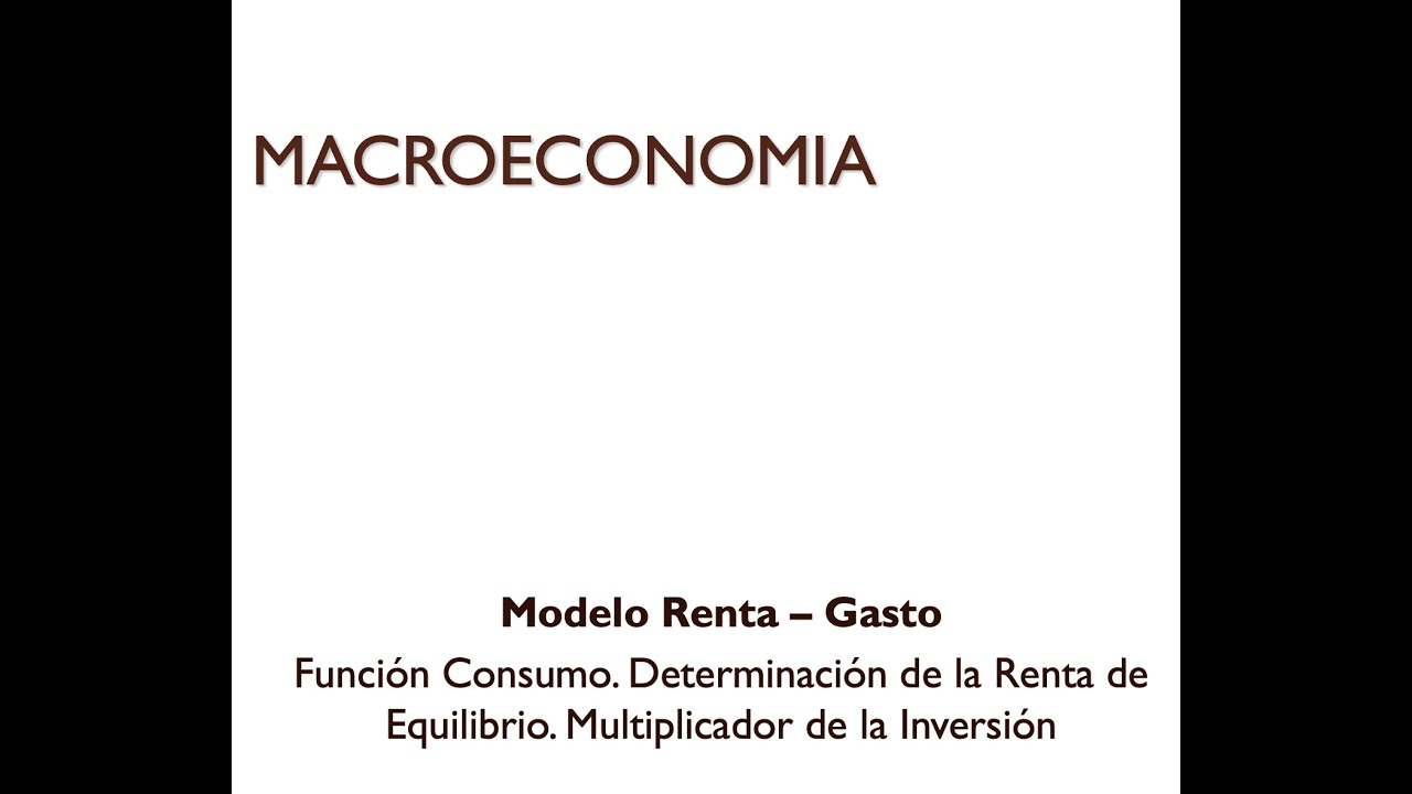 Teoría #2.1 Mercado de Bienes -modelo básico-