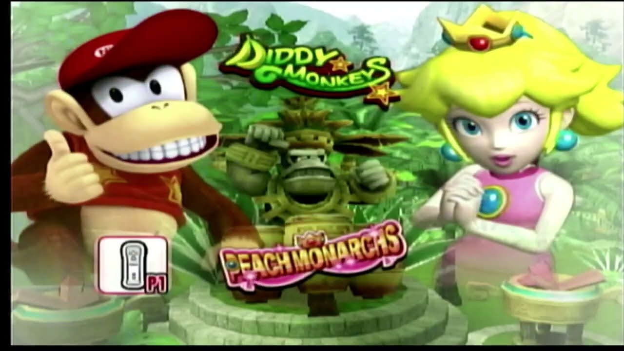 Mario Super Sluggers: Diddy Monkeys vs Peach Monarchs Gameplay HD