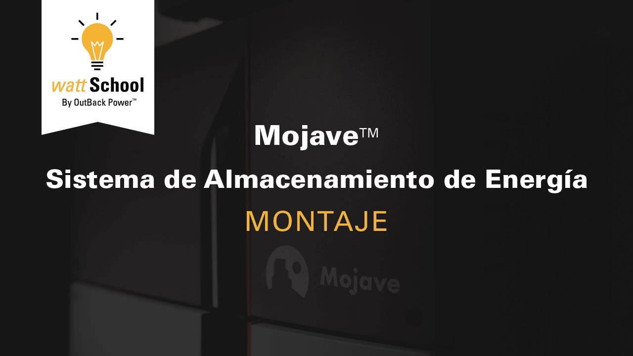 Mojave Sistema de Almacenamiento de Energía: Montaje (Spanish)