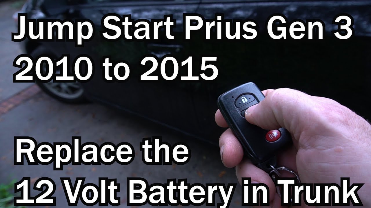 Prius Jump Start and 12 Volt Battery Replacement Gen 3 2010 to 2015