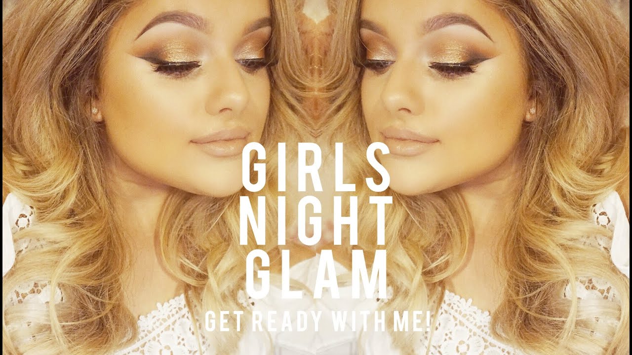 Girls Night Glam GRWM! Make up & Hair | Rachel Leary