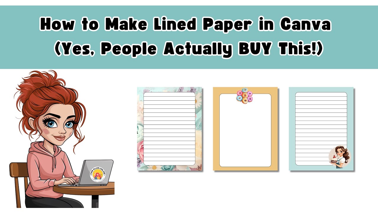 How to Make Lined Paper in Canva (Yes, People Actually BUY This!)