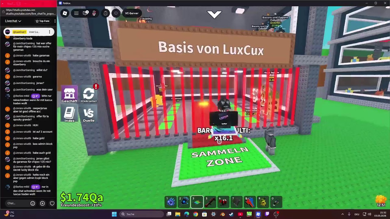 Roblox SAB traden und andere roblox games! LIVE🔴#luxcux #livestream #live #gaming #live #streamer