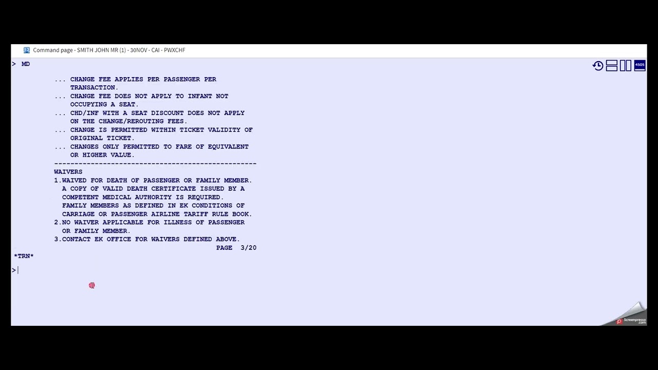 AMADEUS GDS ATC ERROR MESSAGE AFTER FXF, WHAT TO DO?