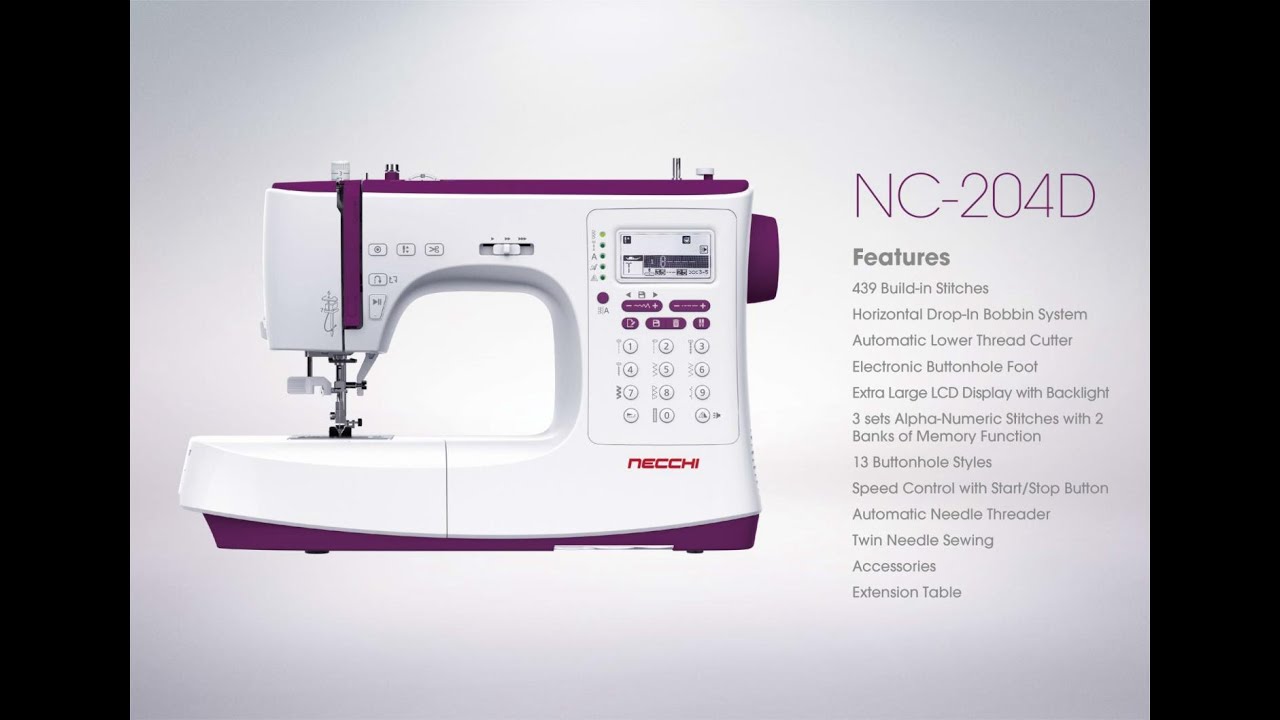 NECCHI Select Pattern For NC-204D / NC Series Tutorial