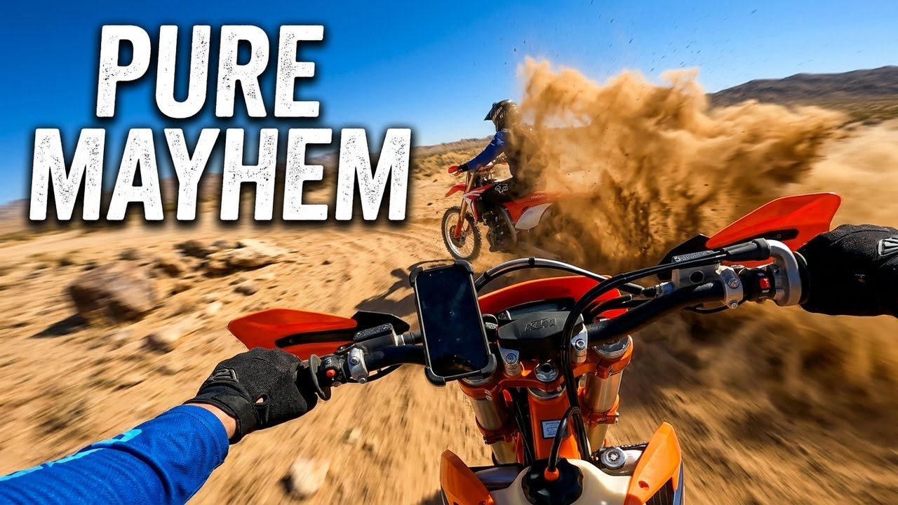 3 Minutes of Madness at Desert Wells OHV! #ktm #honda #braap #2strokevs4stroke