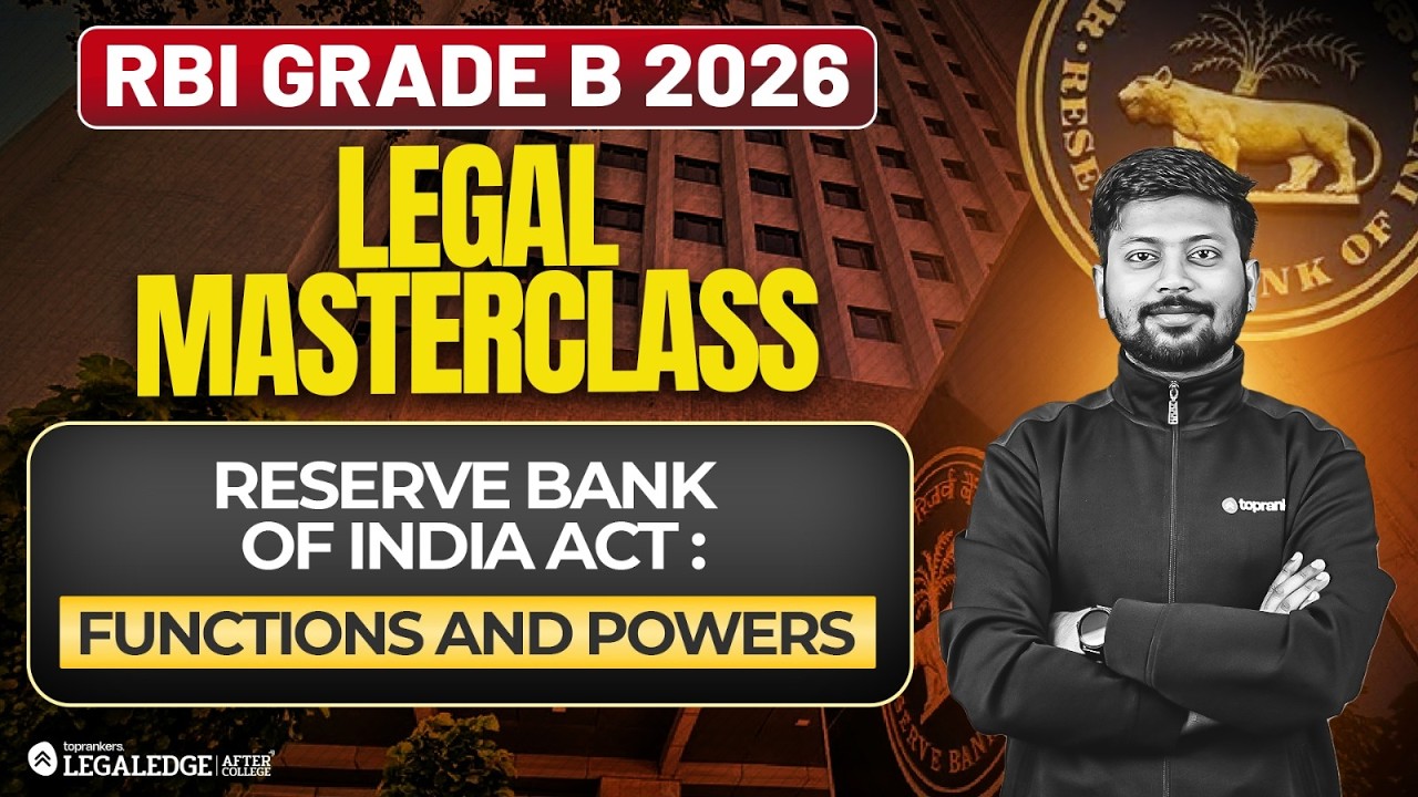 RBI Grade B Law Officer | Reserve Bank of India Act, 1934 | RBI Powers, Functions & Role Explained