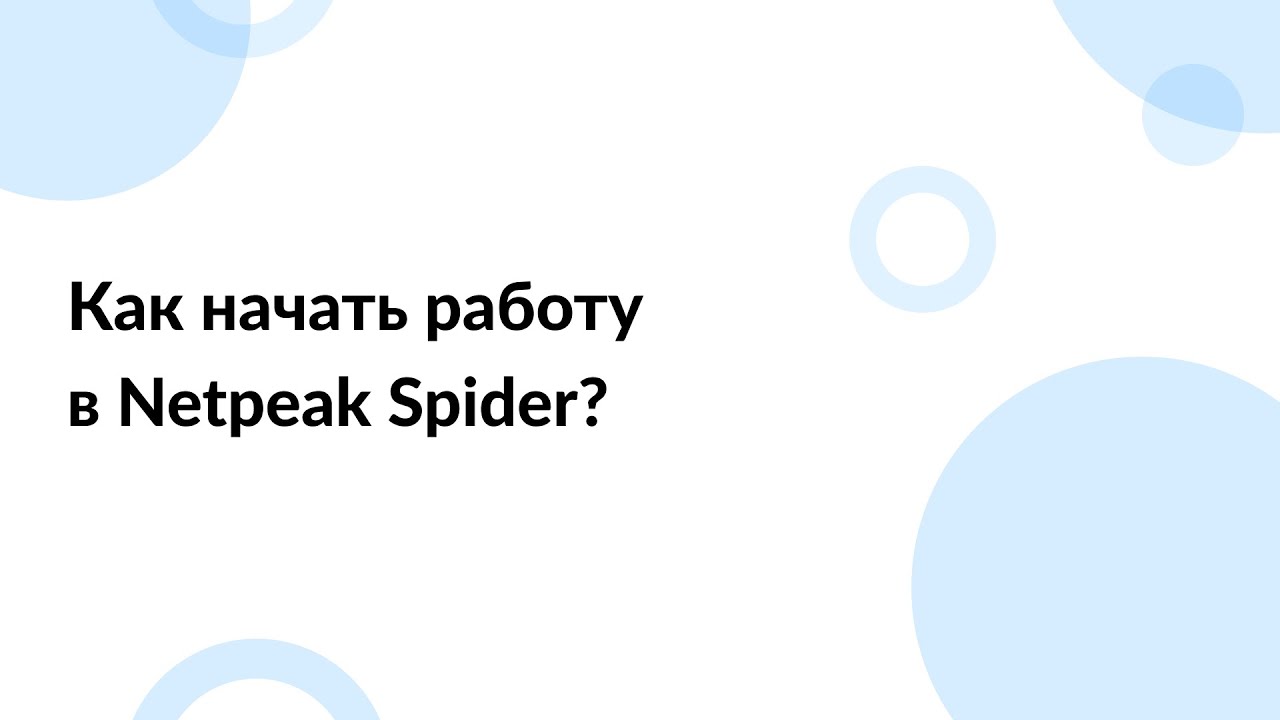 Как начать работу в Netpeak Spider? Краткая инструкция для новичков