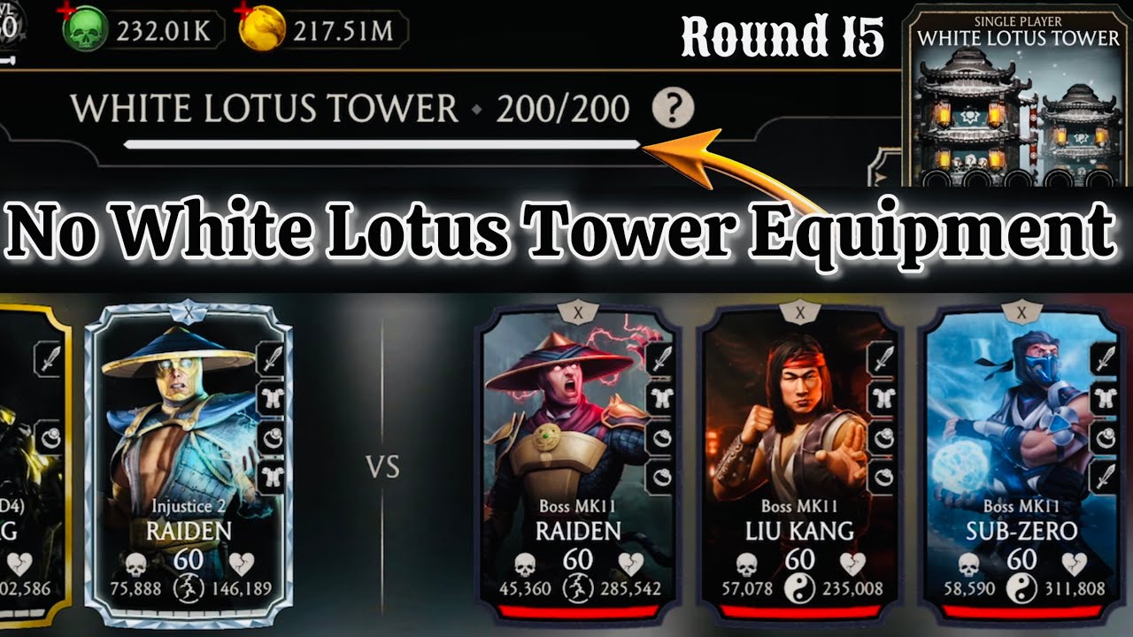 White Lotus Tower Boss Battle 200 & 170, 190 Fight + Reward MK Mobile | Critical Damage Setup