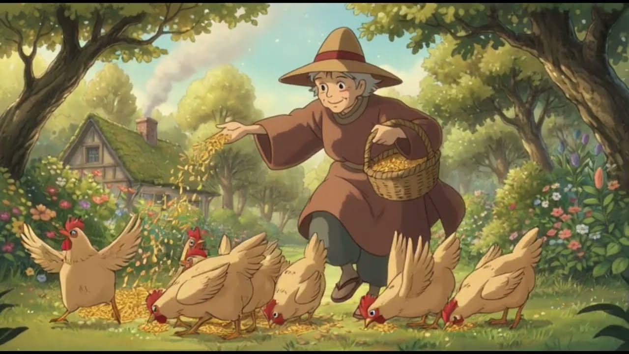 Harvesting Vegetables, Raising Chickens & Cooking with Fresh Eggs | Ghibli-Style Cozy Farm Life