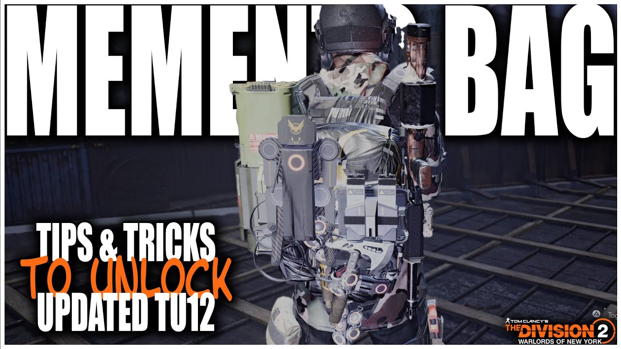 THE DIVISION 2 - HOW TO GET THE MEMENTO EXOTIC BAG - UPDATED TU12 AFTER SEASON