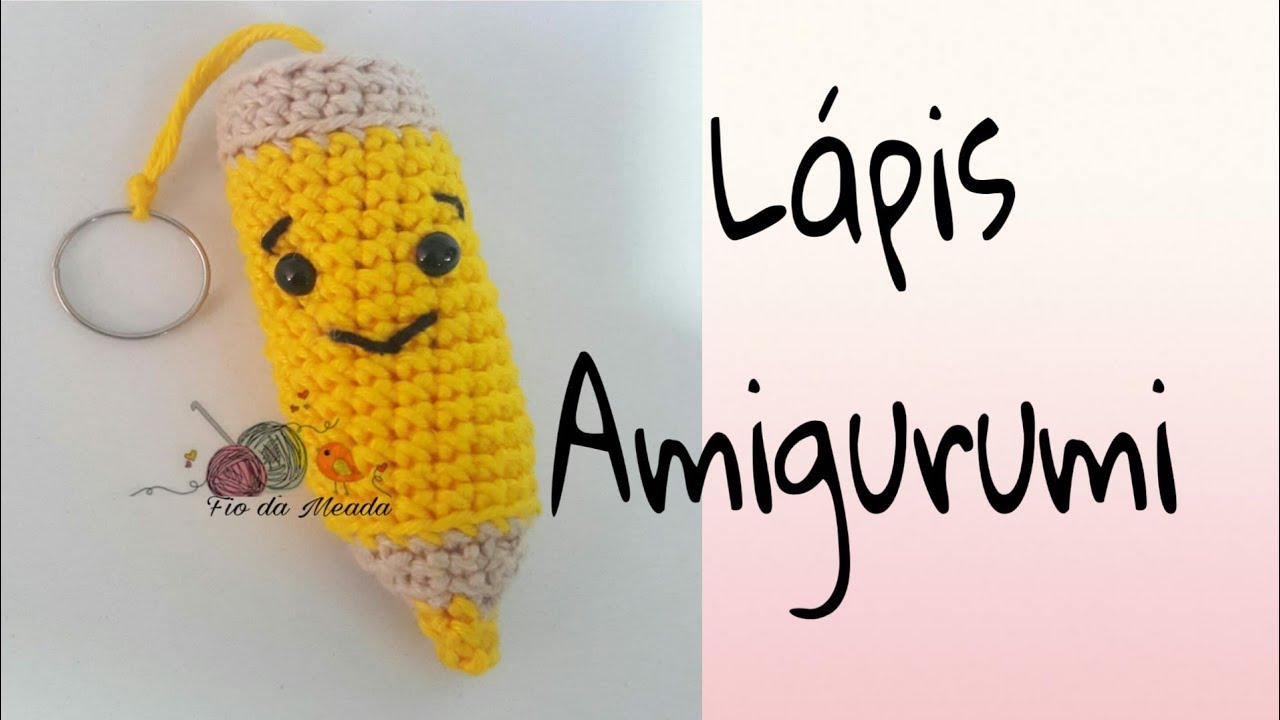 Chaveiro Amigurumi - Lápis