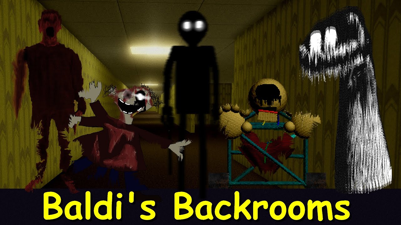 Baldi's Basics: In no-clipping out of reality (Baldi's backrooms) + Cutscenes & Jumpscares