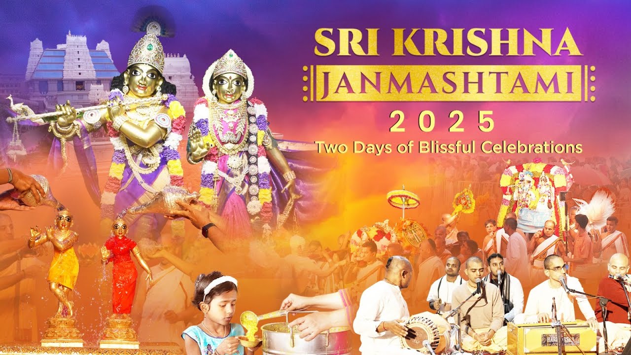 Sri Krishna Janmashtami 2025 | Grand Two-Day Celebrations at ISKCON Hare Krishna Hill
