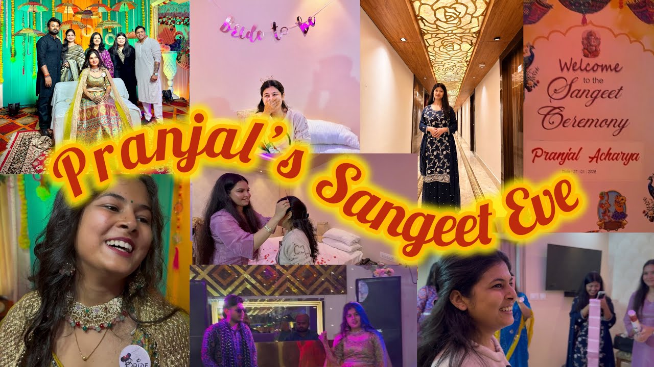 Pranjal’s Wedding Series Part-2🥰🤩😘🙌🏼 #viral #trending #sangeet #bengaliwedding #friends #vlog 